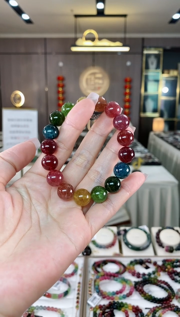 【闪购商品】碧玺单圈手串11mm+未镶嵌（多样性发一条）hon