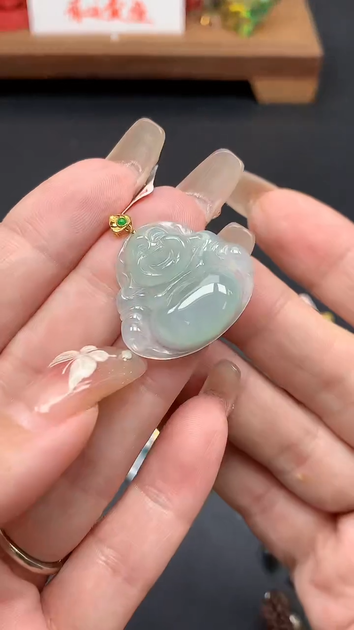 【闪购商品】翡翠吊坠(不含链)18K金镶嵌MS152765