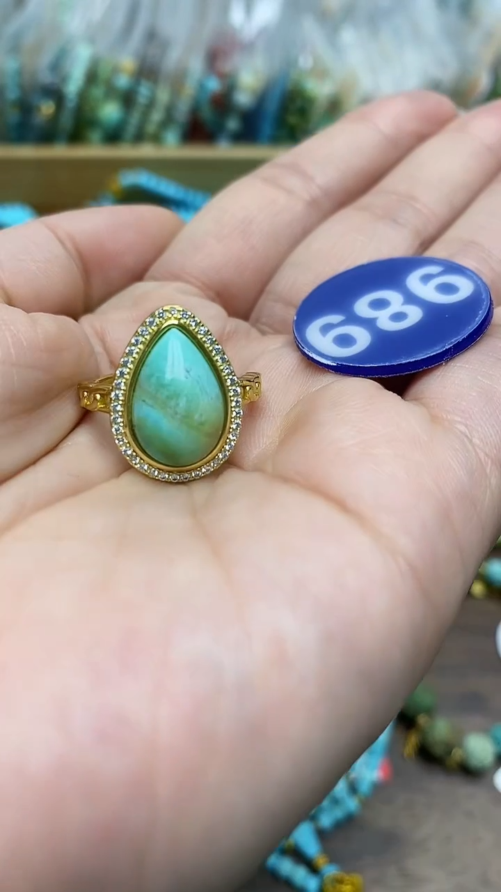 【闪购商品】绿松石戒指合金989戒指