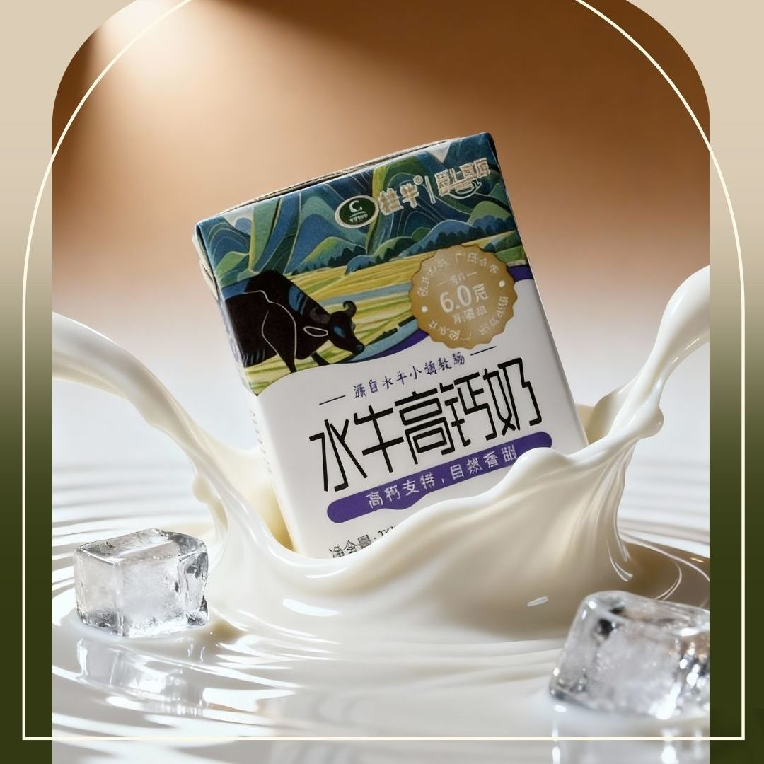 桂牛水牛高钙牛奶整箱礼盒200ml儿童营养早餐风味奶广西直发