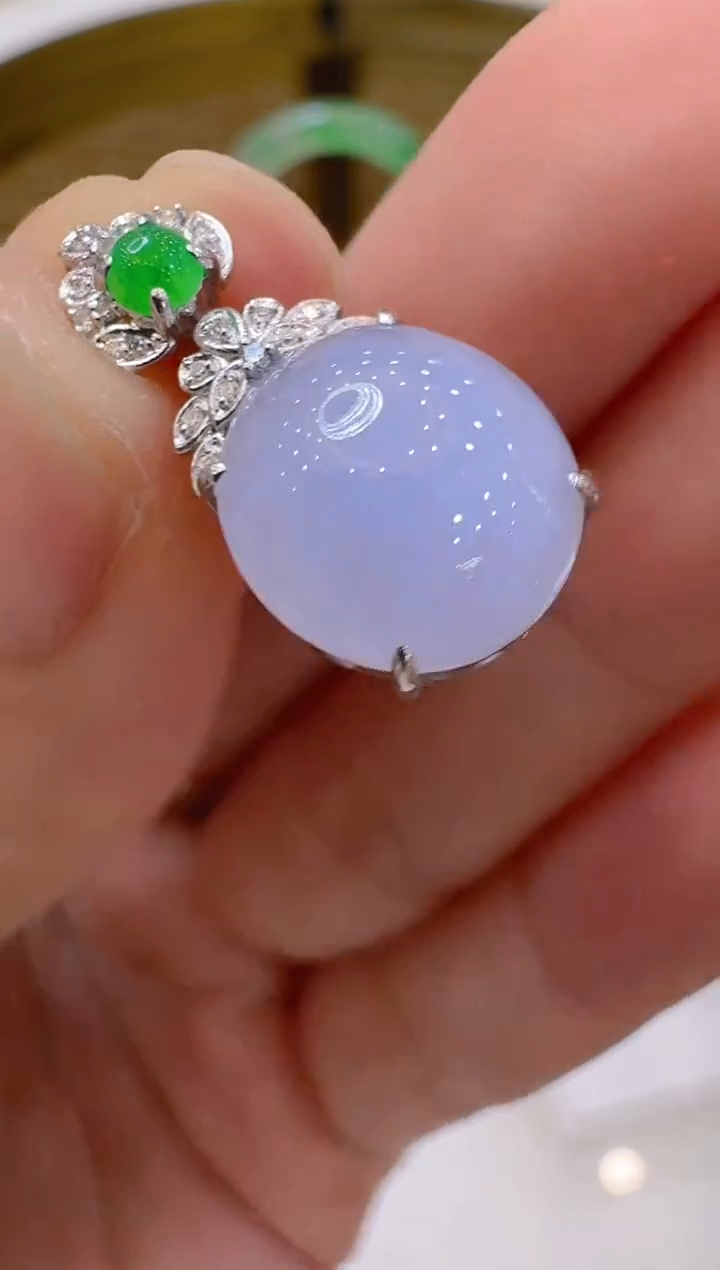 翡翠18K金镶嵌吊坠(不含链)多样性团购发一件