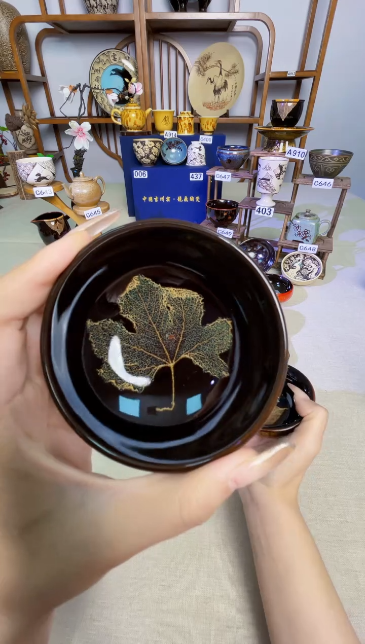 【葎草美人盏】非遗大师手工高温瓷特价款