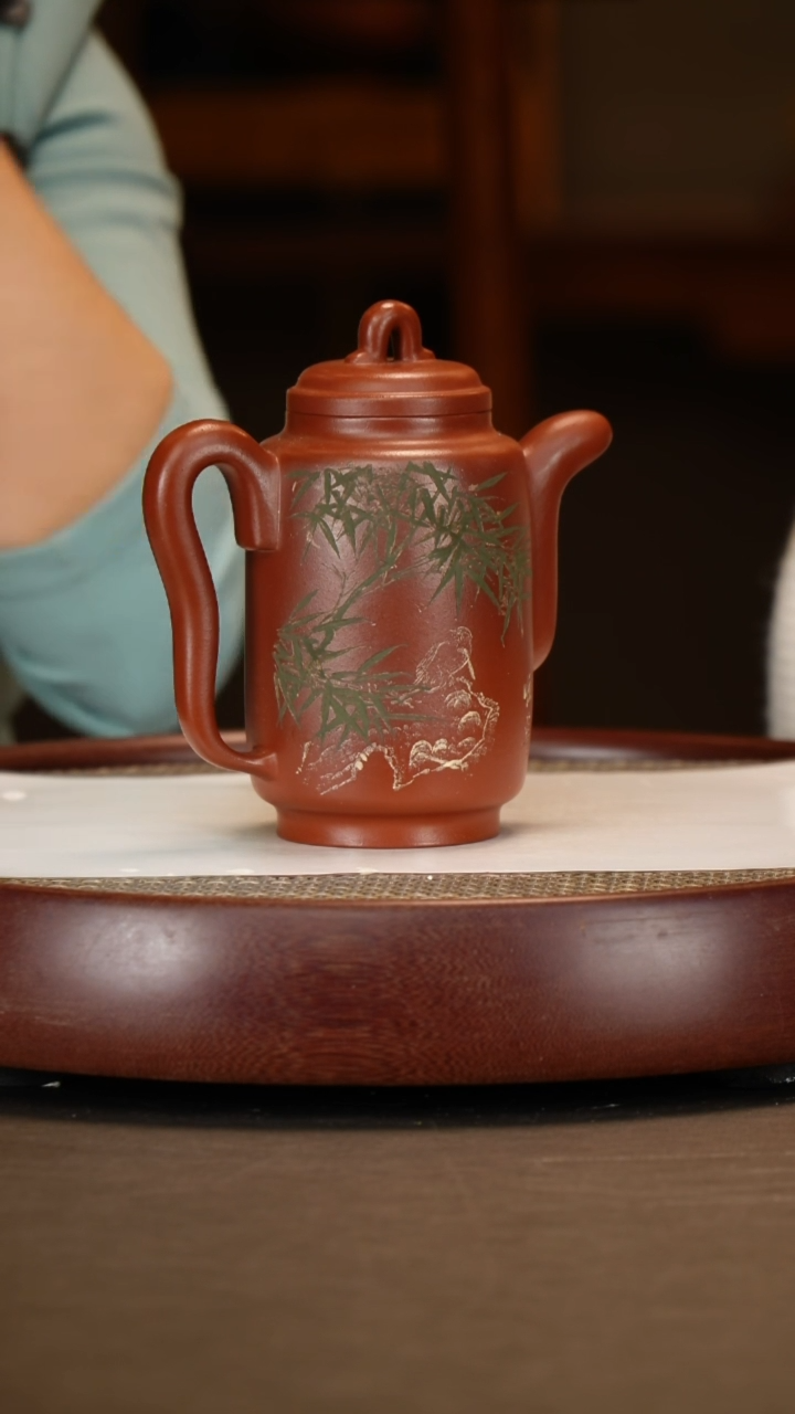【闪购商品】紫砂茶壶【时顺华】胭脂红集思   450CC