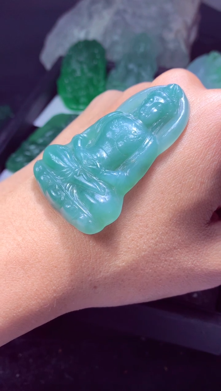 未镶嵌定制翡翠军天然缅甸翡翠A货官方基地发货