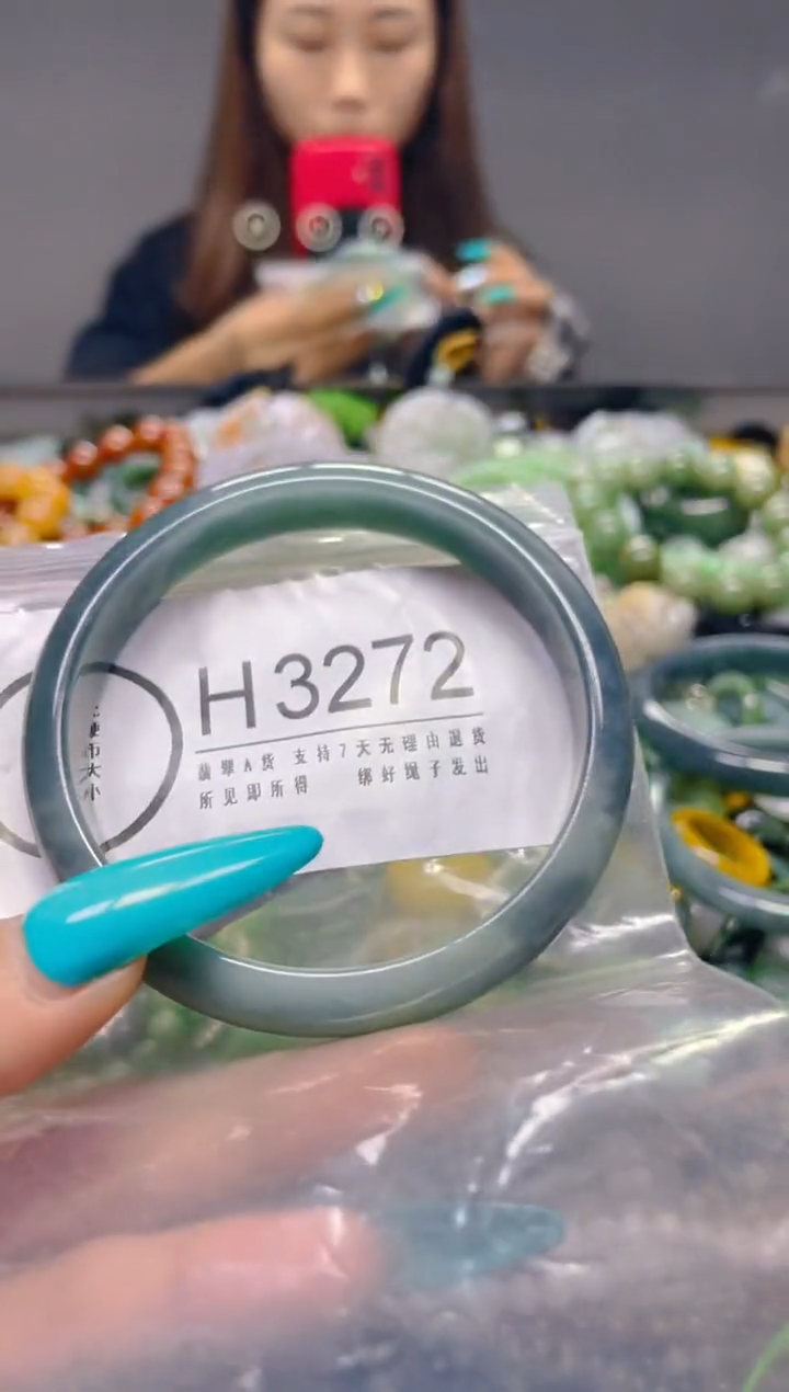 颈饰未镶嵌翡翠59-60/H/翡翠A货，一件也是批发价