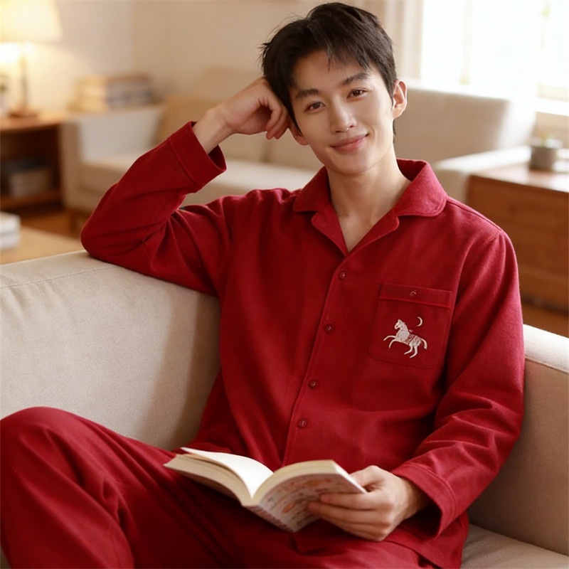 【年终福利】【新年马云～男士柔软纯棉磨毛】新品纯棉100家居服可外穿