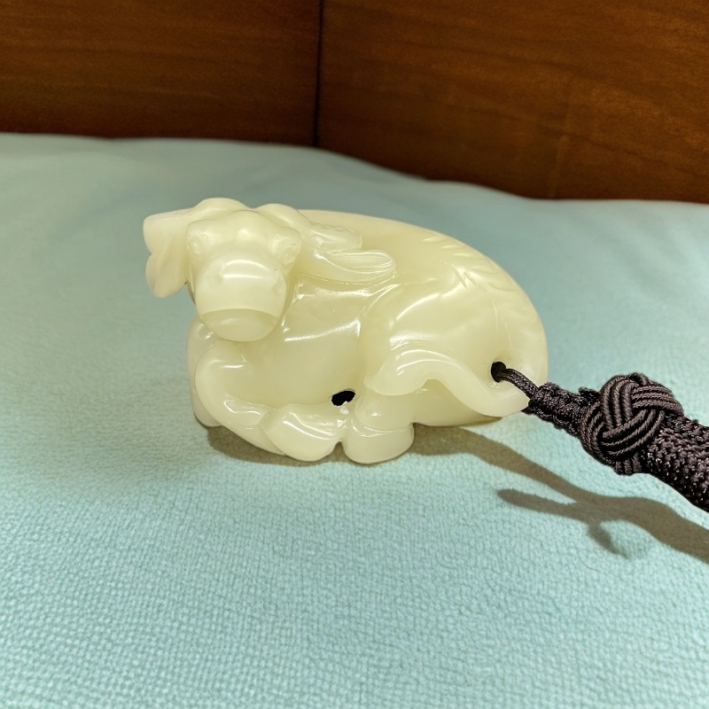 天然寿山青灰芙蓉石佛珠念珠牛转乾坤自然配饰男女士款