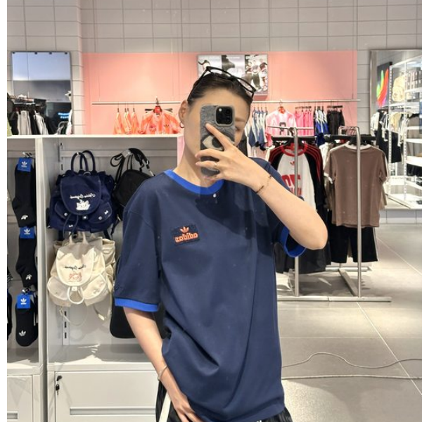 adidas/阿迪达斯夏季新款时尚简约舒适撞色宽松休闲短袖 JX2637