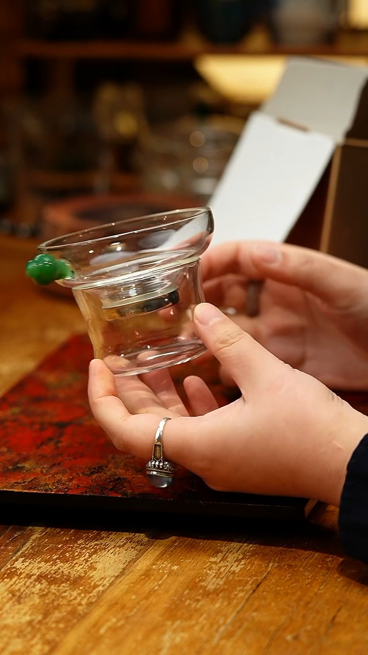 【闪购商品】禾器/晶彩奉珠不锈钢茶漏/翡翠玉