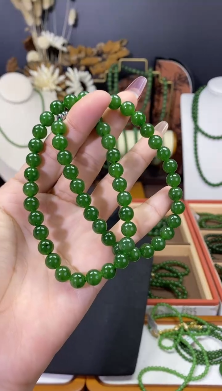 【闪购商品】和田玉（碧玉）颈饰未镶嵌8锁骨链微矿