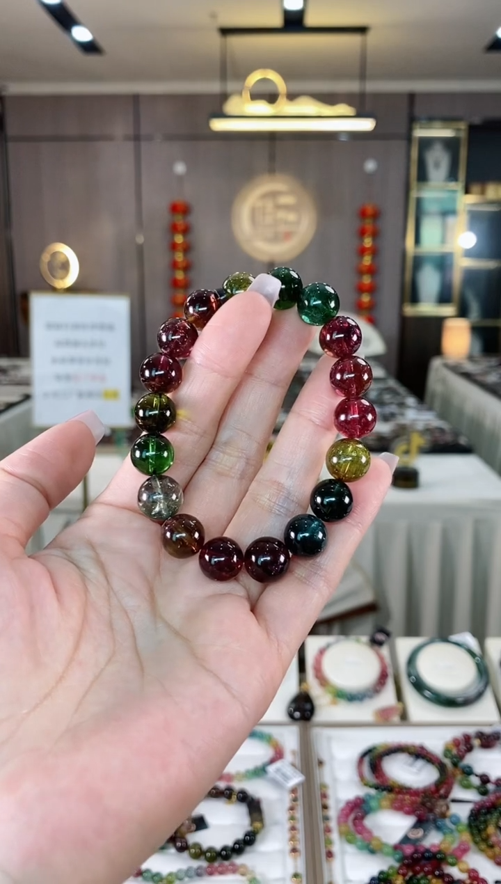 【闪购商品】碧玺单圈手串11mm+未镶嵌（多样性发一条）hon