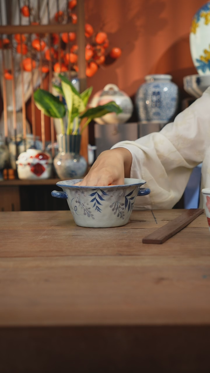 瓷片景德镇设计师釉下手绘陶瓷餐具