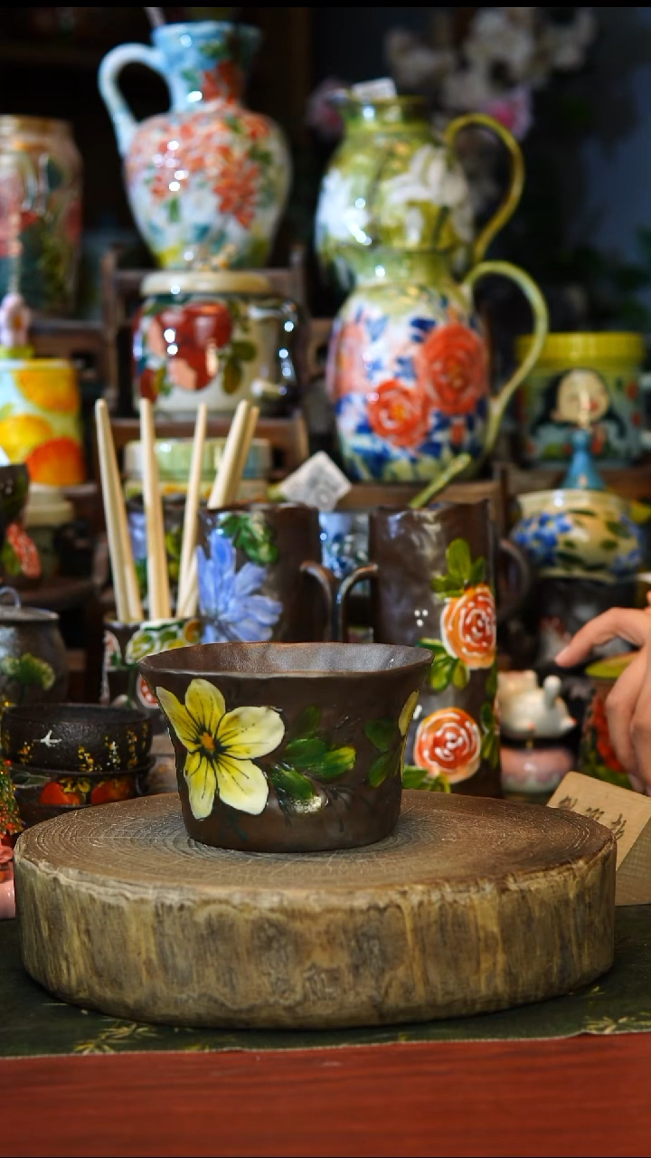 陶瓷161景德镇手工手绘釉下彩