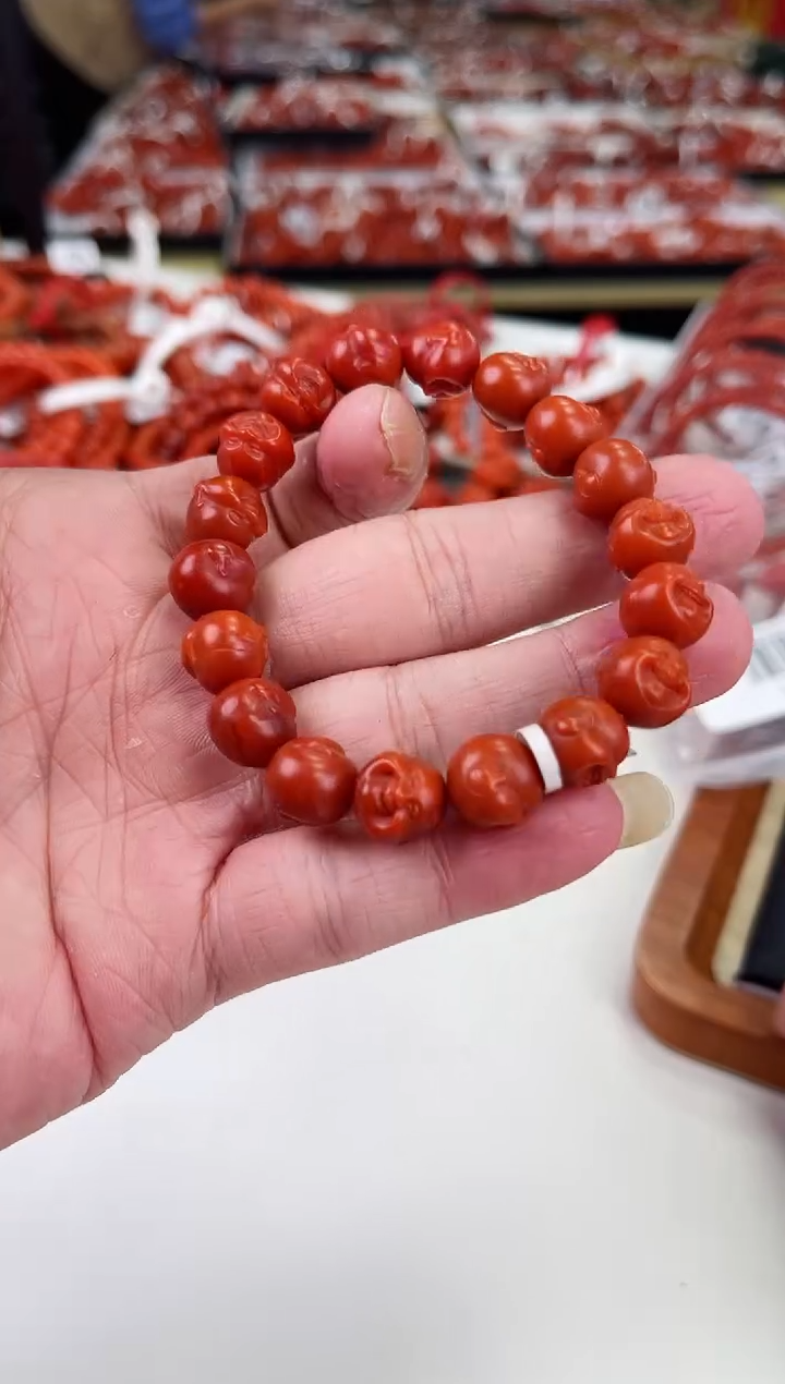 【闪购商品】南红玛瑙保山佛头手串11+未镶嵌一个/条