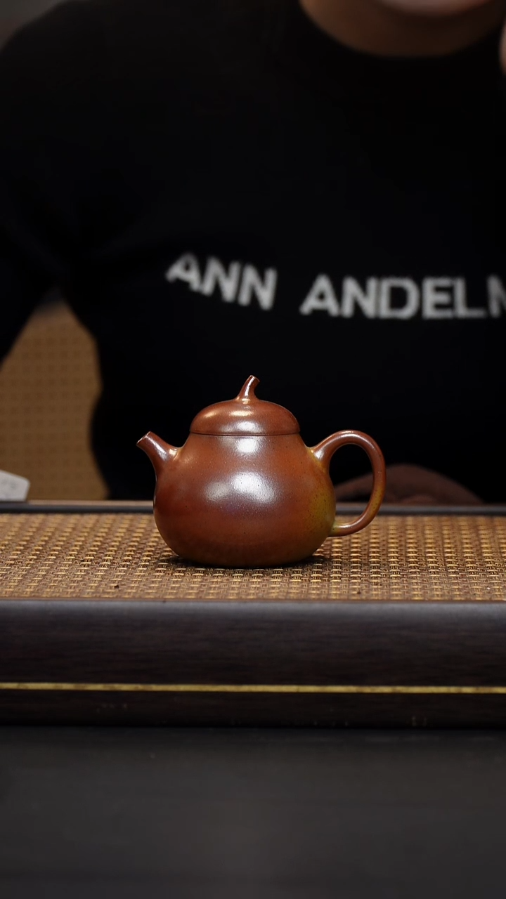 茶壶紫砂火云烧 