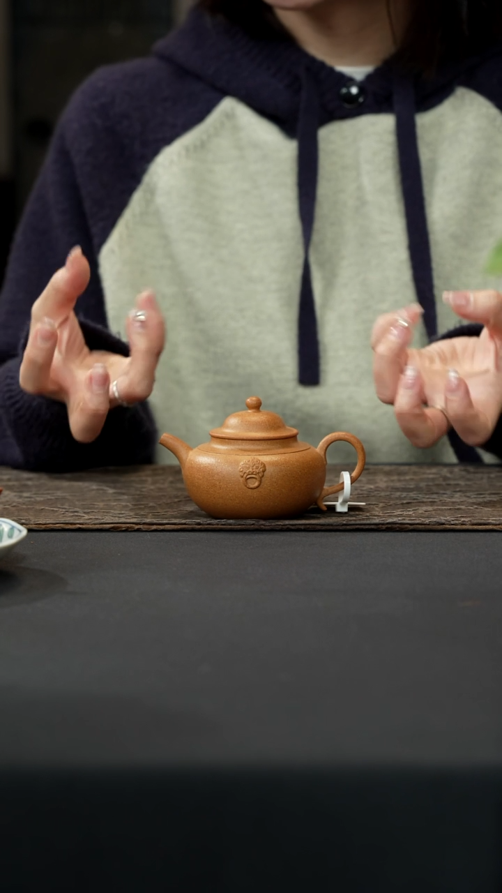 【闪购商品】紫砂茶壶150cc朝明壶黄降坡