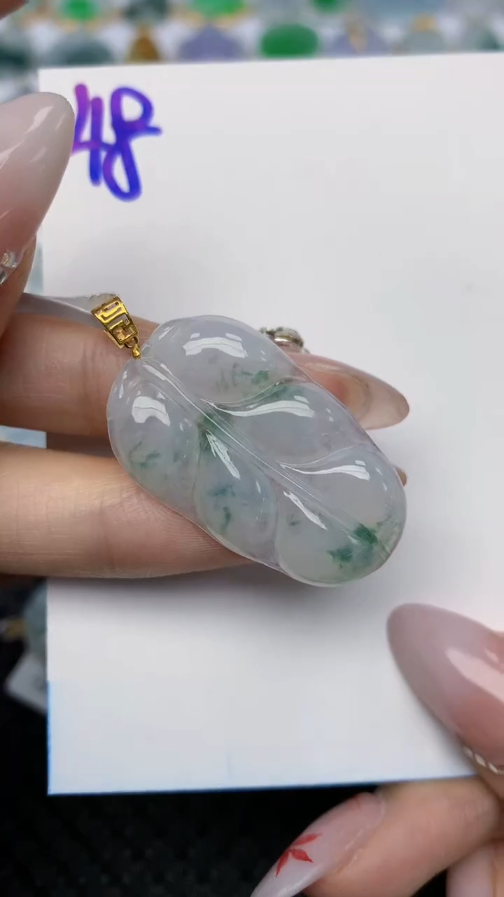 【闪购商品】翡翠颈饰18K金镶嵌 天然翡翠A货，