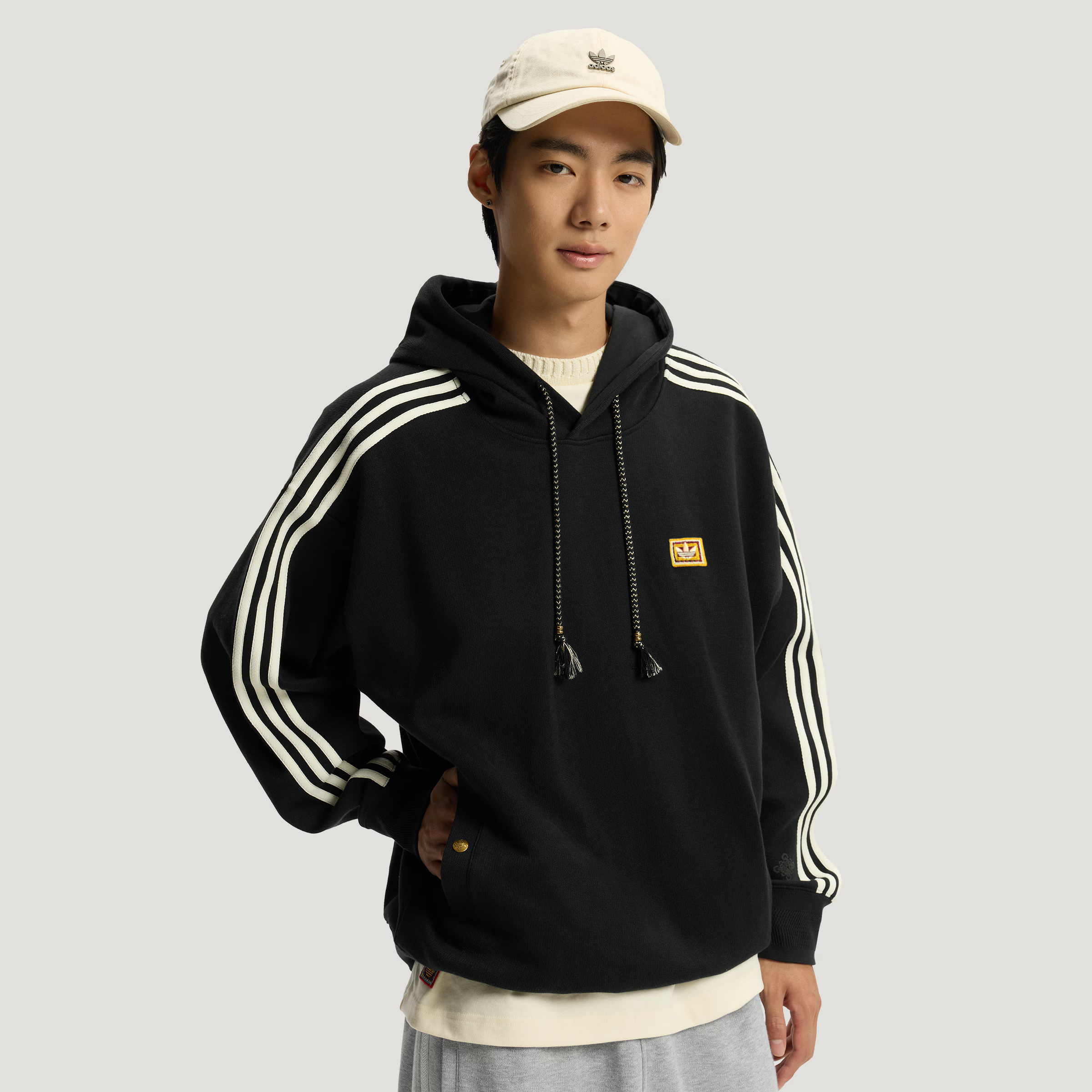 adidas/阿迪达斯「马年限定」HOODIE新年款双面针织连帽卫衣 KT0645