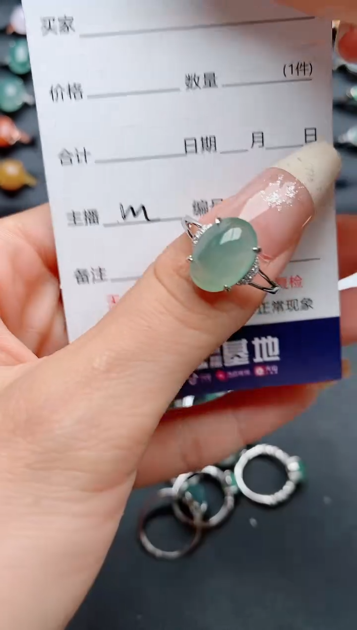【闪购商品】翡翠戒指银S925镶嵌...........