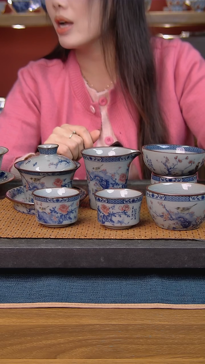 简装家用款6件套 老陶泥开片纹陶瓷茶具