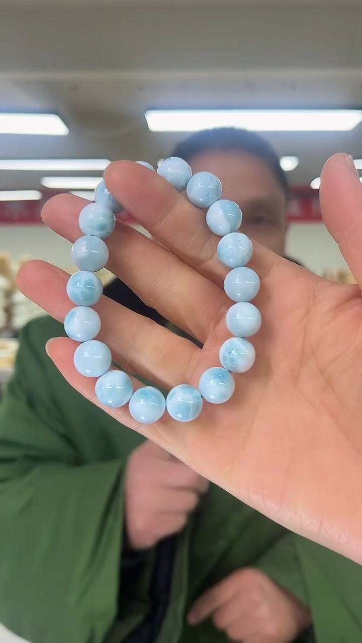 【闪购商品】针钠钙石（海纹石）手链未镶嵌天然手串多样性发一11mm