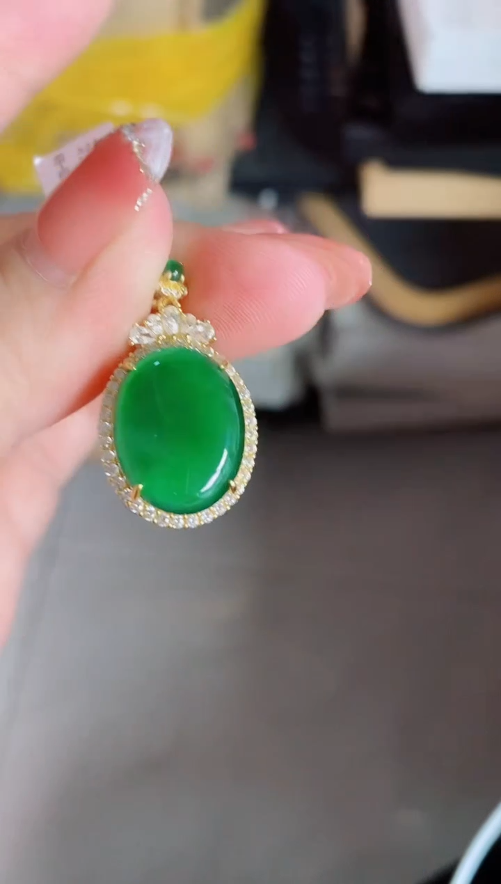 【闪购商品】翡翠颈饰银S925镶嵌3656356