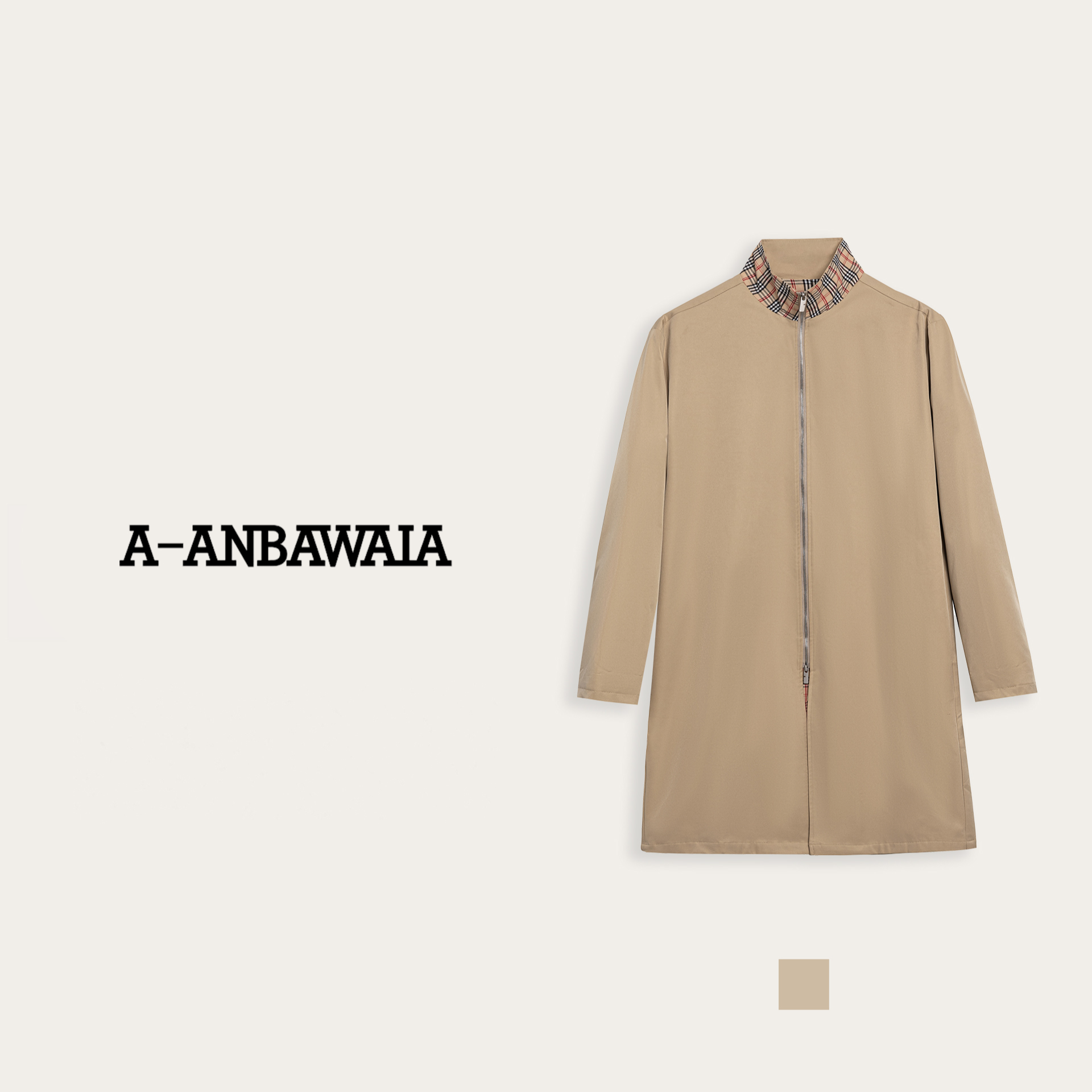 【C37041】2025年秋冬新款老钱风休闲简约长款风衣夹克