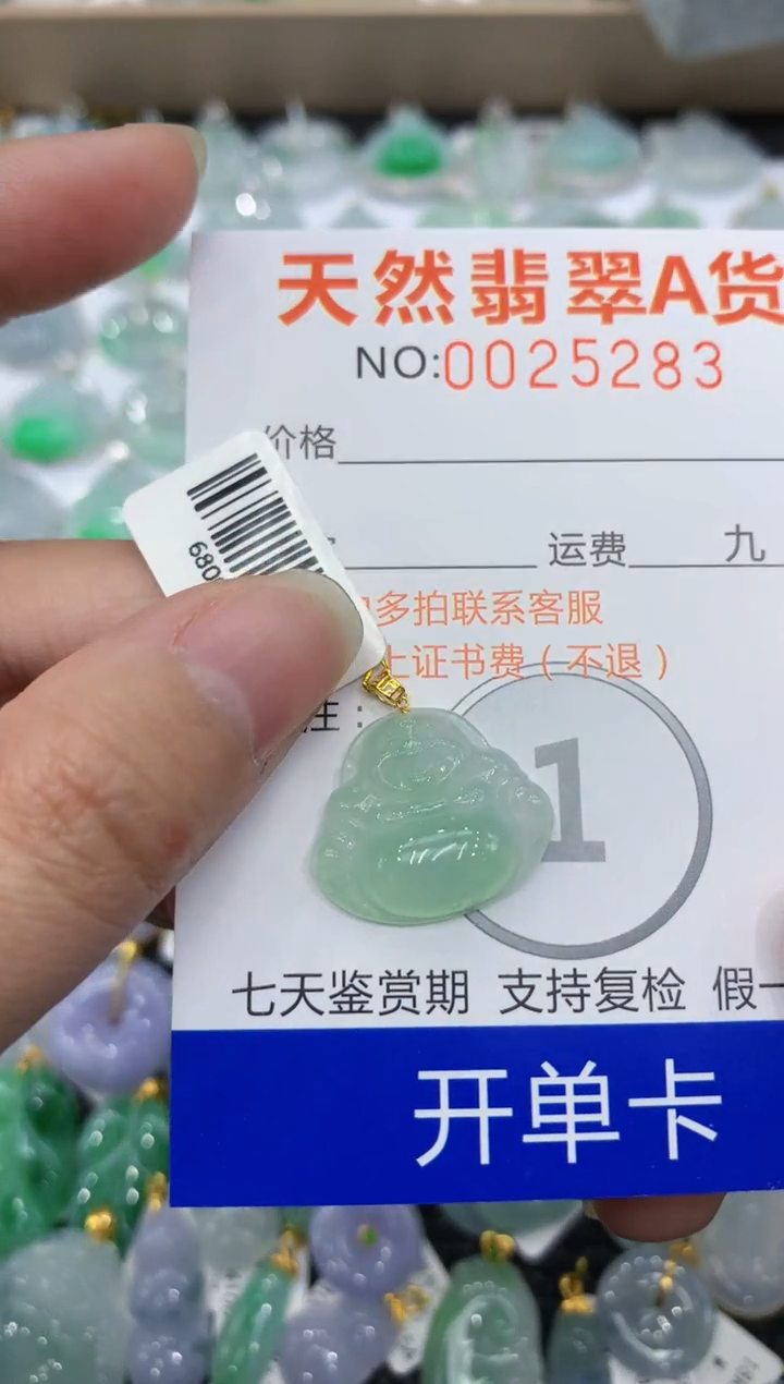 【闪购商品】翡翠颈饰18K金镶嵌1111111111