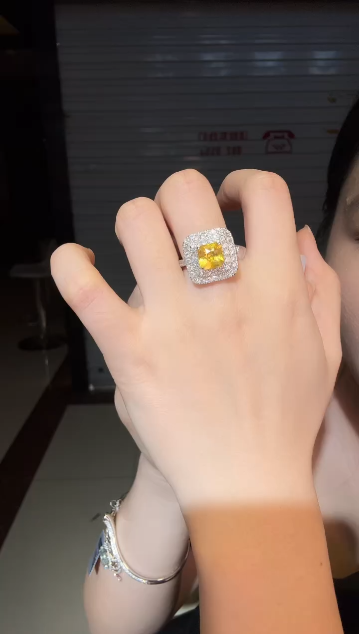 戒指蓝宝石铂Pt950镶嵌3.06ct