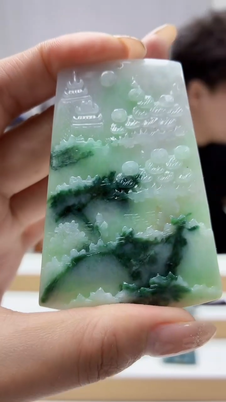 未镶嵌定制翡翠4688MM-毛货挂件73