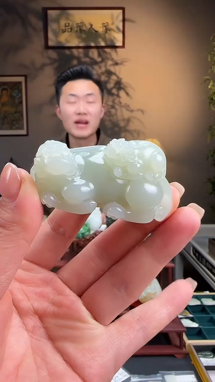 【闪购商品】和田玉手把未镶嵌貔貅h473