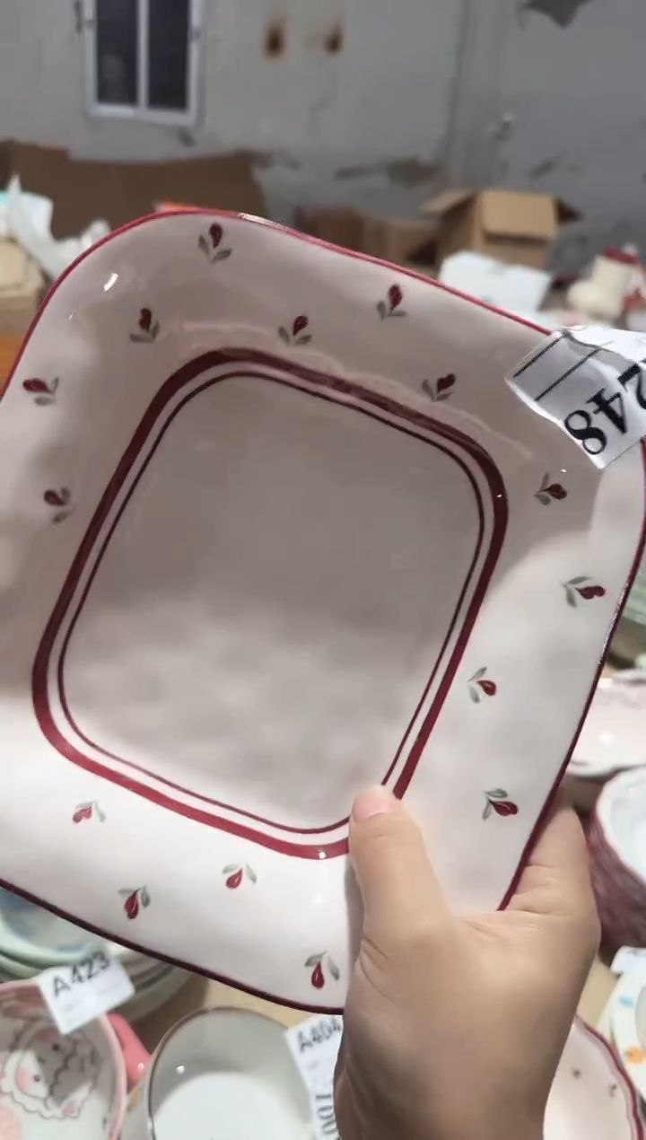 正品【8.5寸★2个】黑点针眼属正常陶瓷都有介意慎拍微瑕破损包赔