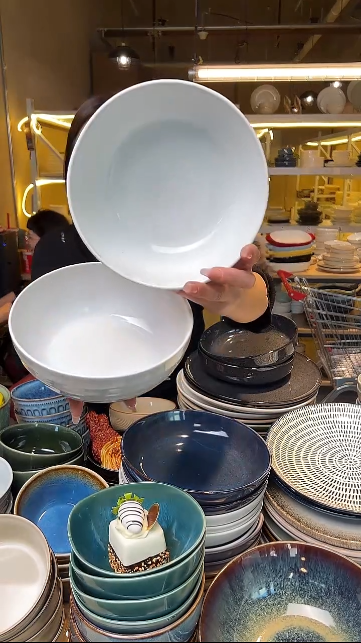 瓷165外贸尾货高温釉下彩陶瓷餐具默认微瑕