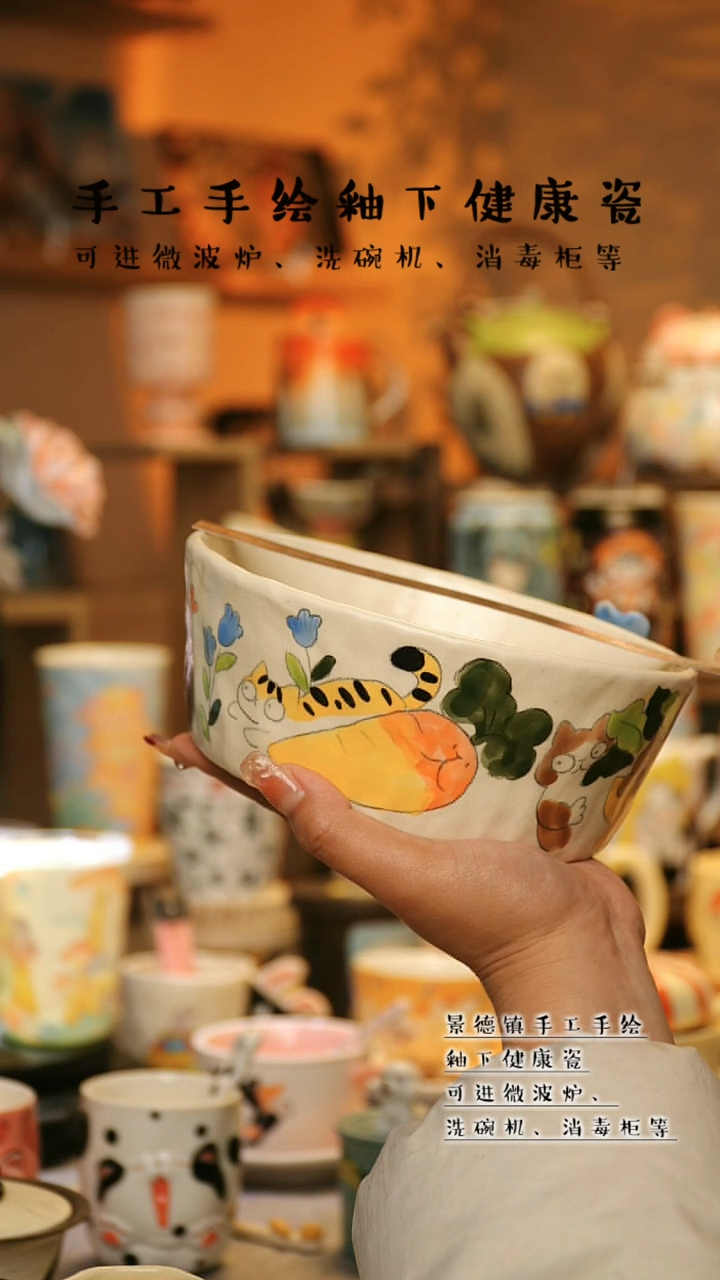 【闪购商品】杯景德镇高温釉下彩陶瓷&A778