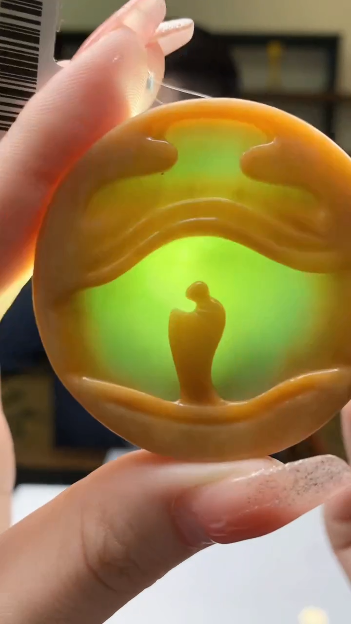 【闪购商品】定制翡翠未镶嵌1049ry-毛货挂件27