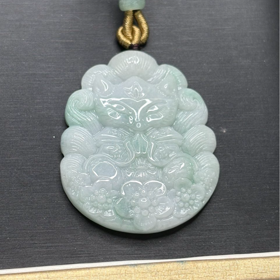 翡翠A货九尾吊坠 拍一个发一个 多样性发货-550566