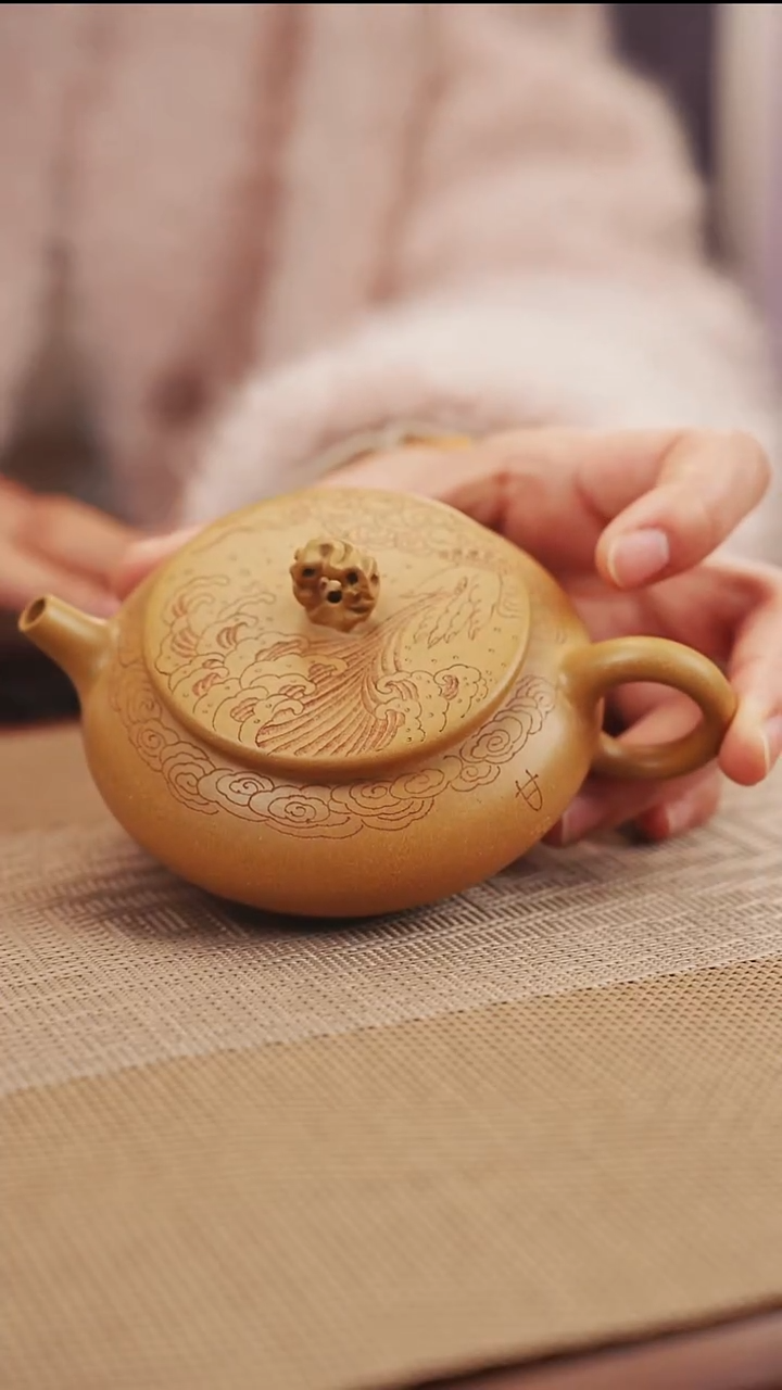 原矿黄金段甘霖紫砂壶8