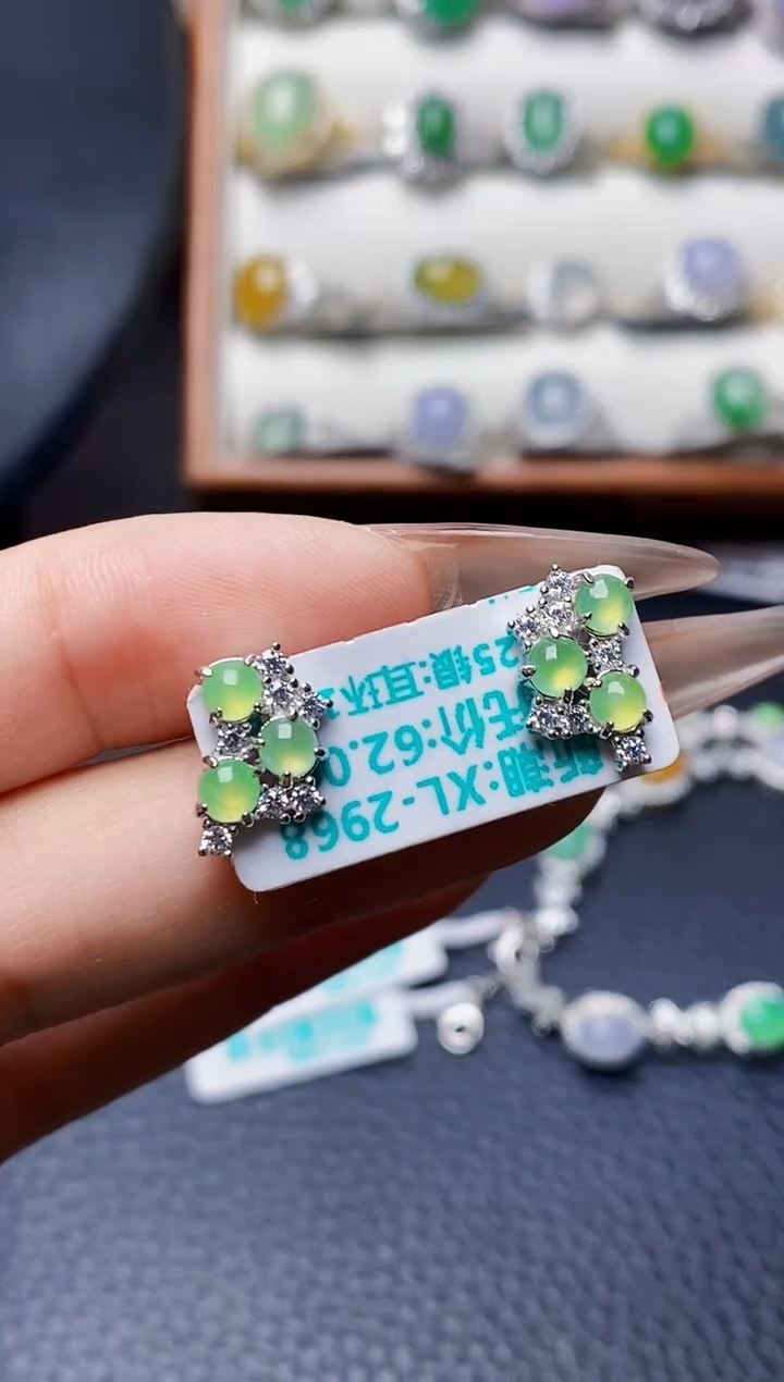 银S925镶嵌戒指翡翠1642