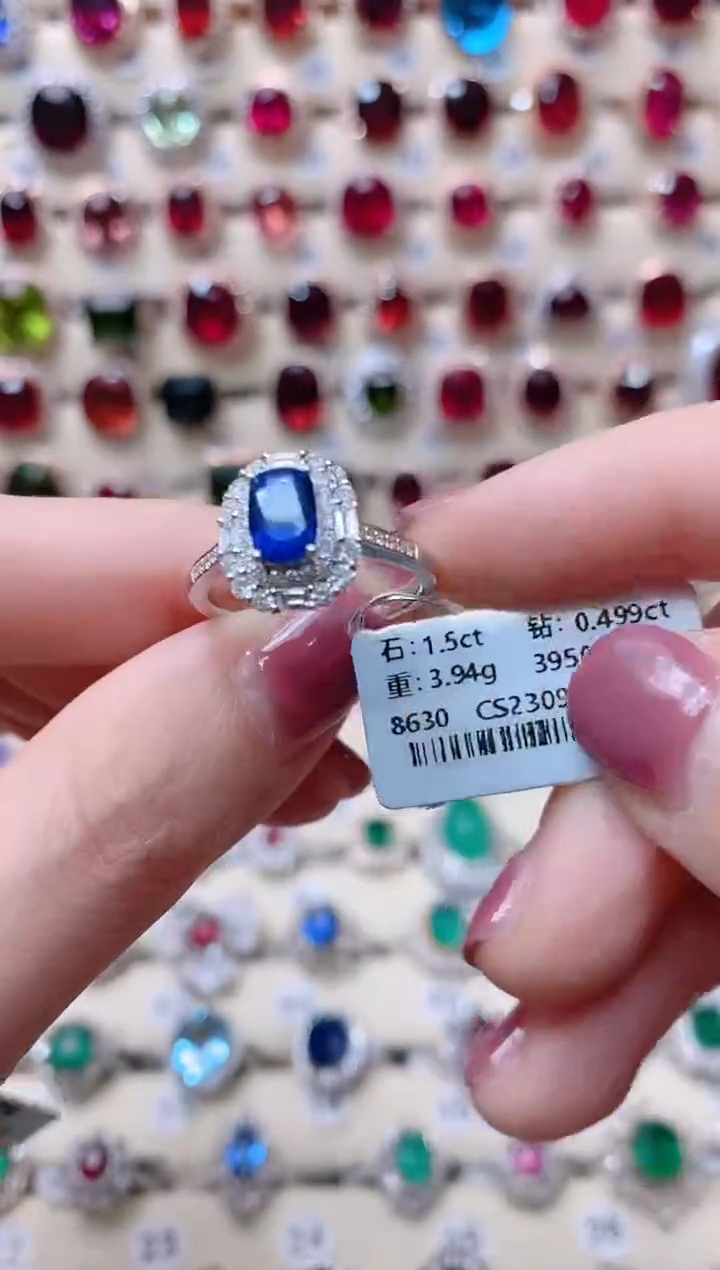 【闪购商品】蓝宝石18K金戒指18K金镶嵌1