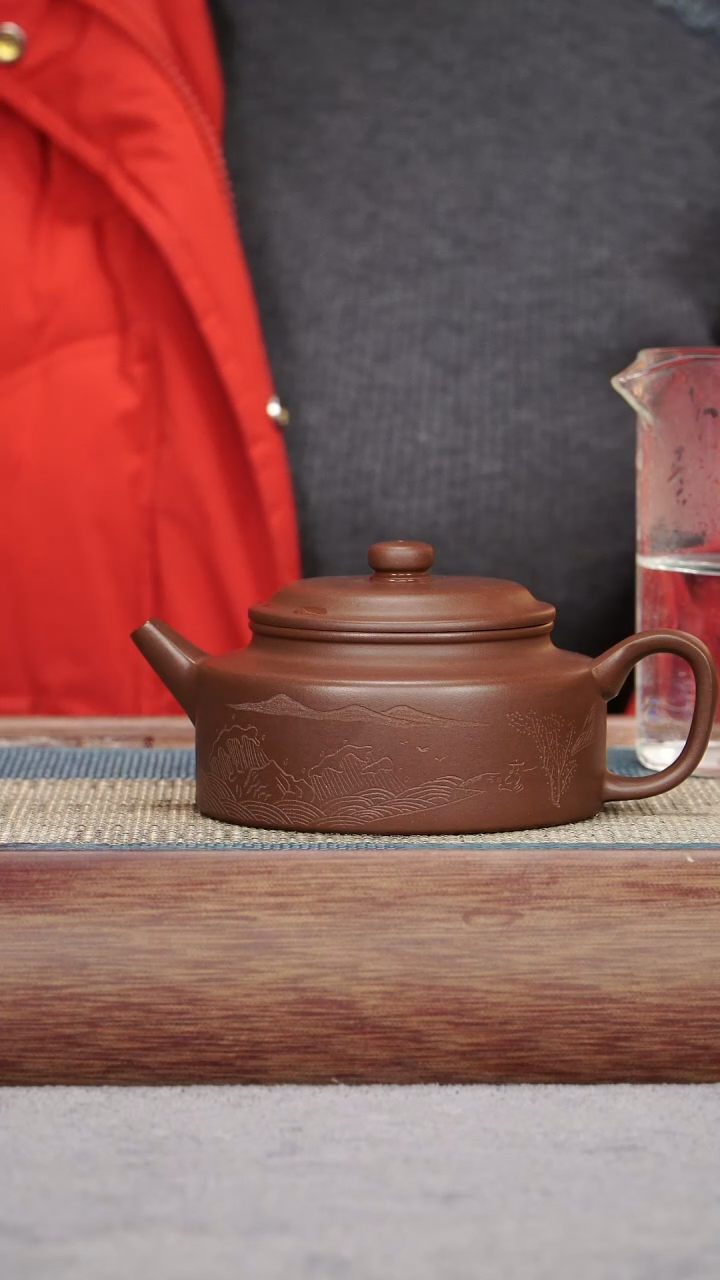 【闪购商品】紫砂茶壶底槽青 扁德钟