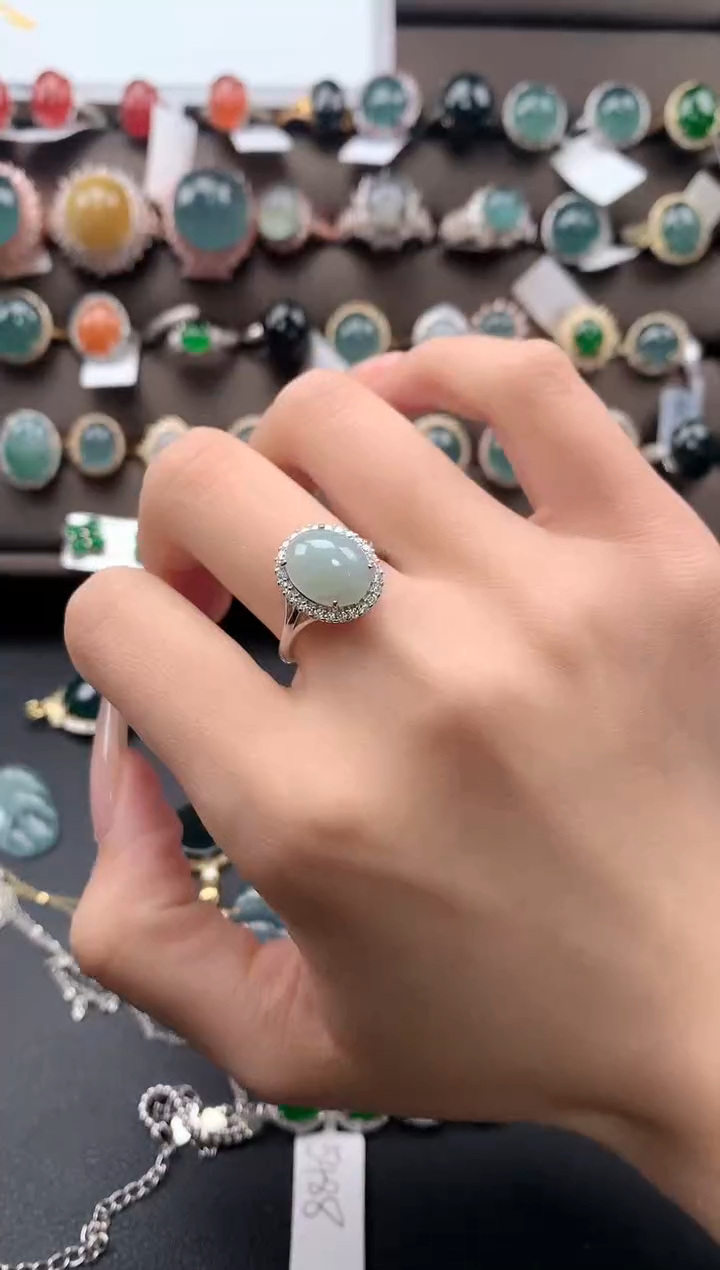 【闪购商品】翡翠戒指银S925镶嵌131313