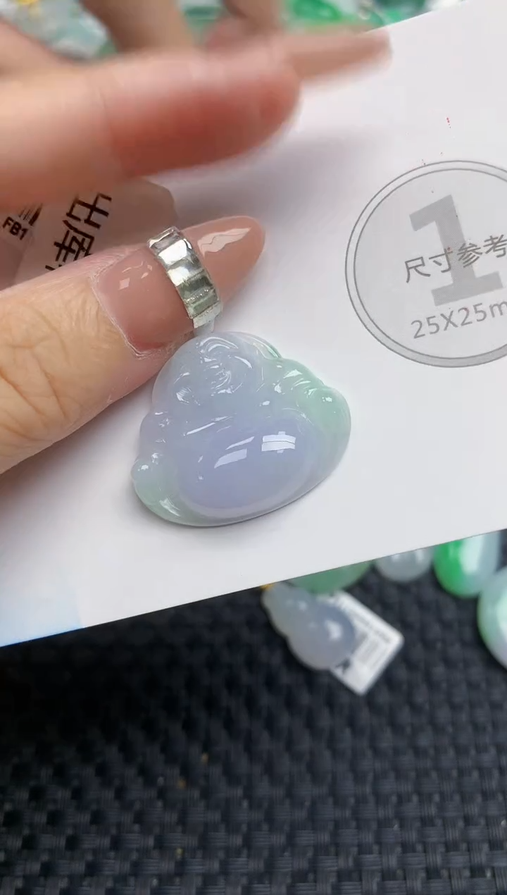 颈饰18K金镶嵌翡翠 天然缅甸A货翡翠百元以上9元证书费自理