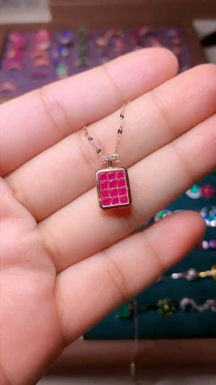 【闪购商品】红宝石颈饰银S925镶嵌000