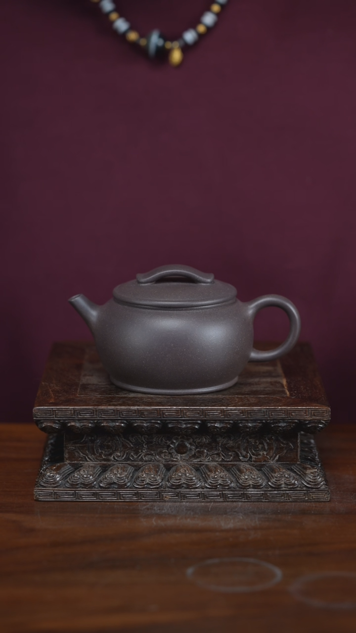 【闪购商品】紫砂茶壶承福 140cc 天青泥