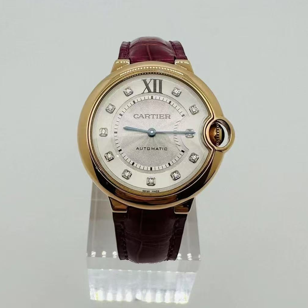99新 Cartier/卡地亚 蓝气球 WE902063 33 玫瑰金 钻刻 女表 单表