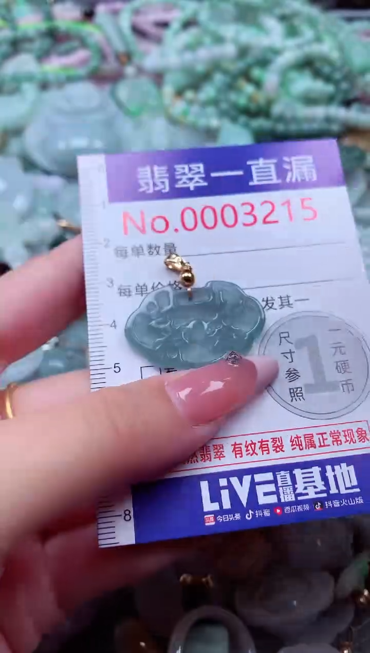 翡翠未镶嵌吊坠(不含链)3215
