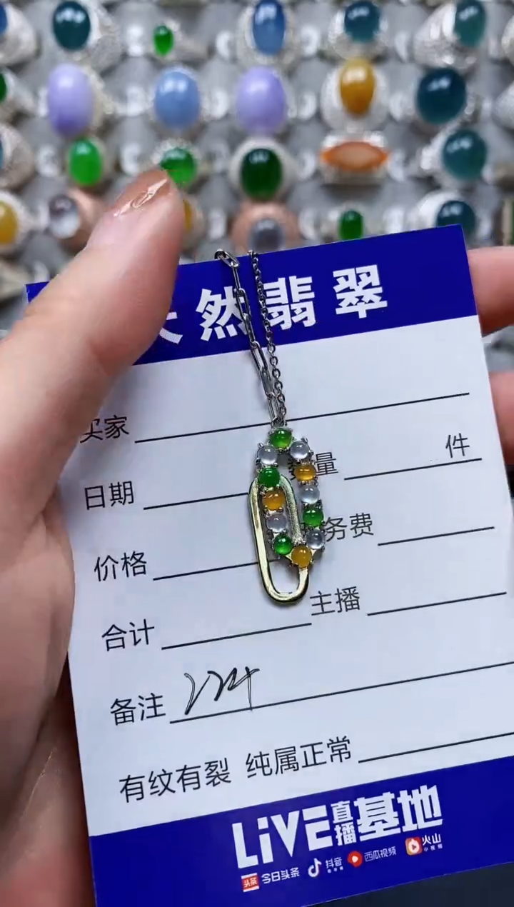 【闪购商品】翡翠颈饰银S925镶嵌0224