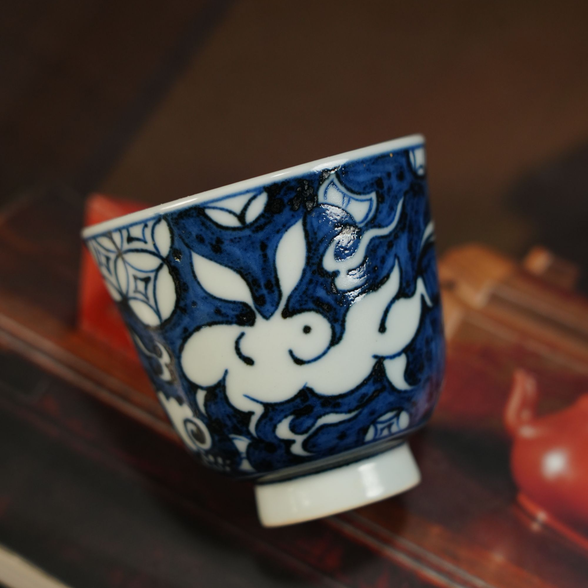 【幽兰溪堂】 青花 杂宝兔铃铛杯