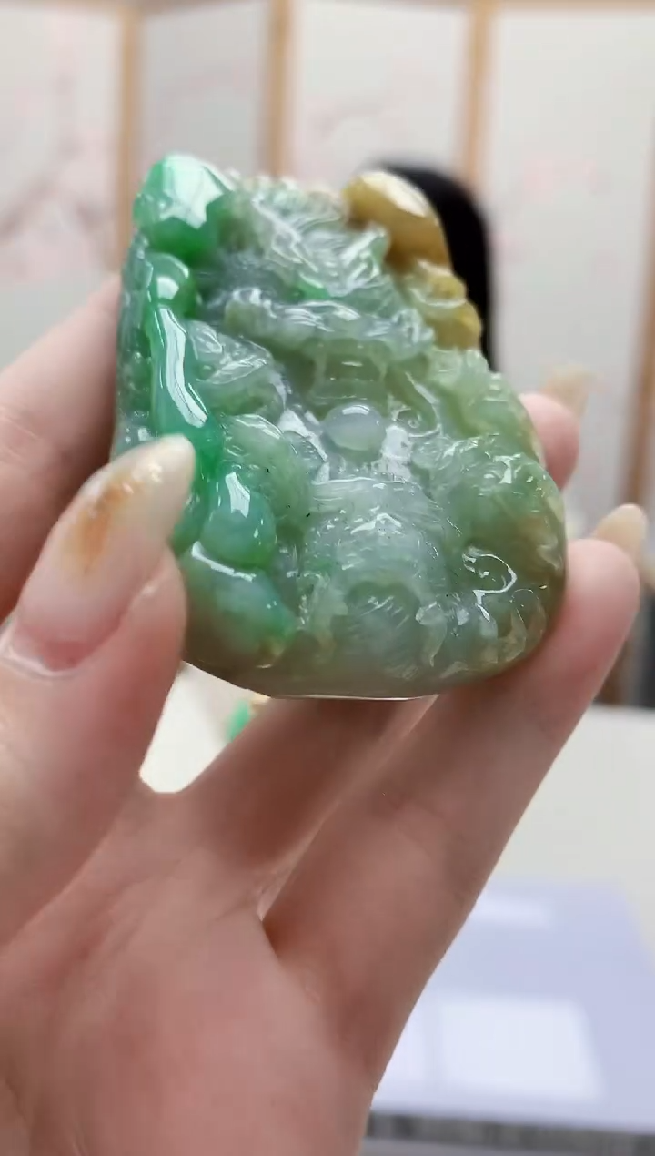 未镶嵌定制翡翠3495jw-毛货挂件20