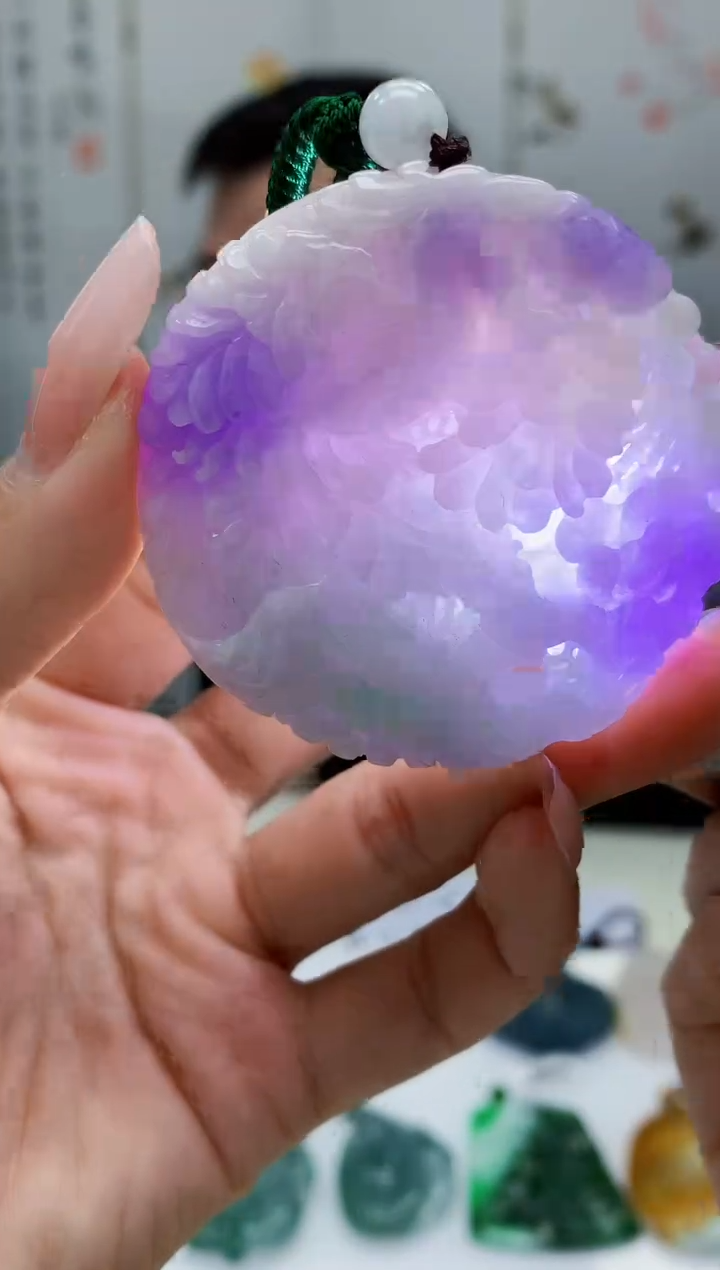 【闪购商品】定制翡翠未镶嵌5152lr-毛货挂件127